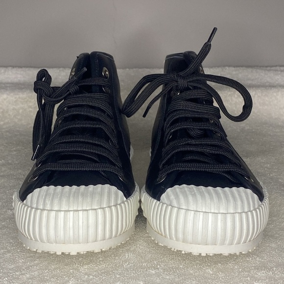 Jimmy Choo Black Leather High Top Trainer Sneakers (EUR 41 / US 8) - Picture 2 of 8